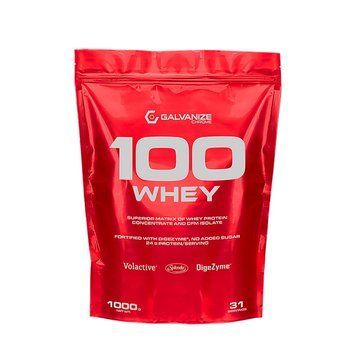 Сироватковий протеїн концентрат Galvanize Nutrition 100% Whey 1000 грамів пакет Ягоди