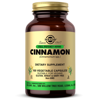 Экстракт корицы Cinnamon Solgar 100 капсул