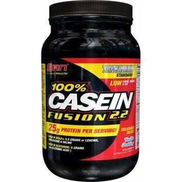 Казеїн SAN 100% Casein Fusion (1 кг) ваніль