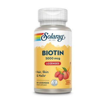 Біотин Solaray Biotin 5,000 mcg 60 льодяників