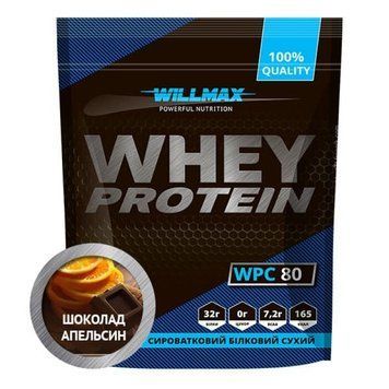 Сывороточный протеин концентрат Willmax Whey Protein 80 40 грамм Шоколад Апельсин
