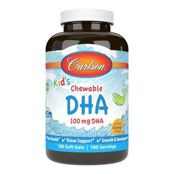 Риб'ячий жир ДГК для дітей Carlson Labs Kid's Chewable DHA 100 mg 180 капсул