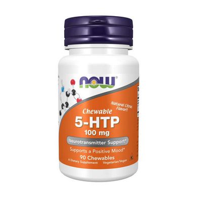 5-гидрокситриптофан Now Foods Chewable 5-HTP 100 мг 90 конфет