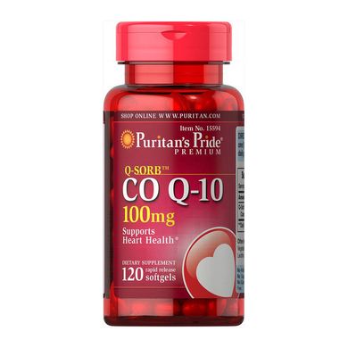 Коензим Q10 Puritan's Pride Q-SORB Co Q10 100 mg 120 капс