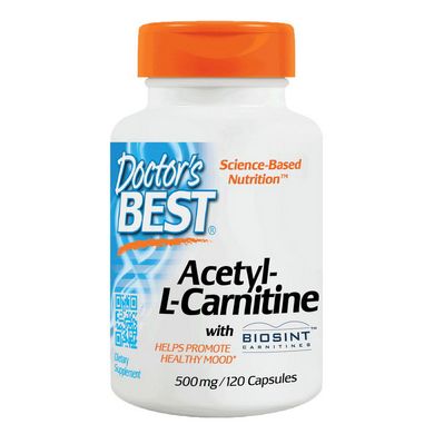 Ацетил Л-карнітин Doctor's BEST Acetyl-L-Carnitine 120 капс