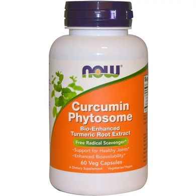 Фітосоми Куркуміна, NOW, Curcumin Phytosome, 60 рослинних капсул