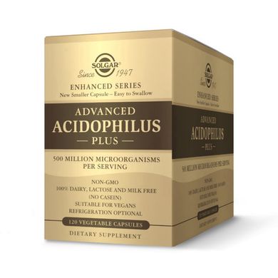 Пробіотики Solgar Advanced Acidophilus Plus 120 капсул