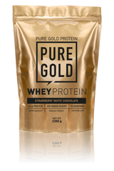 Сывороточный протеин концентрат Pure Gold Protein Whey Protein 2300 грамм Белый шоколад-клубника