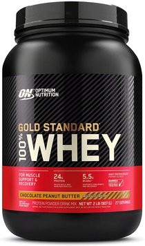 Сывороточный протеин изолят Optimum Nutrition EU Gold Standard 100% Whey 900 грамм chocolate peanut butter