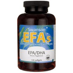 Омега 3 Swanson EFA EPA / DHA 180/120 mg 120 капс Lemon