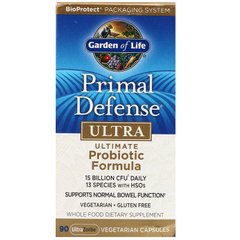 Пробиотическая Формула Ультра, Primal Defense, Garden of Life, 90 гелевых капсул
