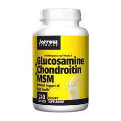 Глюкозамин хондроитин МСМ Jarrow Formulas Glucosamine + Chondroitin + MSM 240 капсул