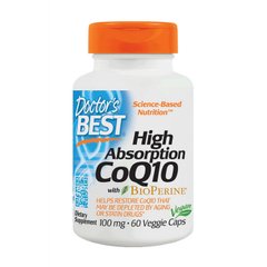 Коензим Q10 Doctor's Best High Absorption CoQ10 100 mg with BioPerine 60 капс