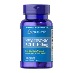 Гиалуроновая кислота Puritan's Pride Hyaluronic Acid 100 mg 30 капсул (PUR1179)