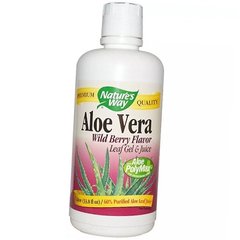 Алое вера, гель і сік, смак лісової ягоди, Aloe Vera Leaf Gel & Juice, Wild Berry Flavor, Nature's Way, 1000 мл