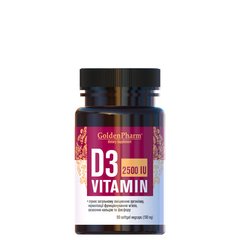 Вітамін D3 Golden Pharm Vitamin D3 2500 IU 90 капсул