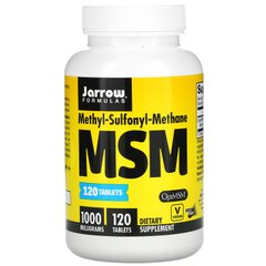 МСМ, 1000 мг, MSM, Jarrow Formulas, 120 таблеток