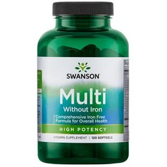 Комплекс вітамінів і мінералів Swanson Multi whithout Iron High potency 120 капсул