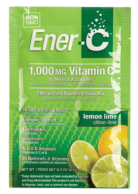 Витаминный Напиток для Повышения Иммунитета, Вкус Лимона и Лайма, Vitamin C, Ener-C, 1 пакетик