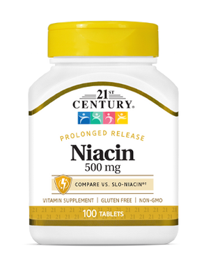 Ниацин Витамин B3 21st Century Niacin 500 mg 100 таблеток