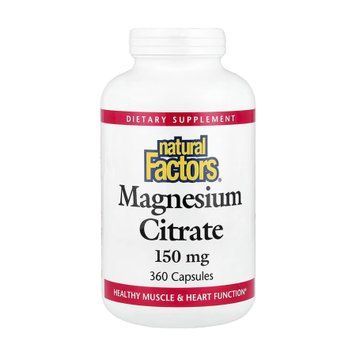 Магній Цитрат Natural Factors Magnesium Citrate 150 mg 360 Капсул