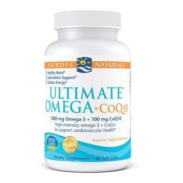 Омега 3 + коензим Q10 Nordic Naturals Ultimate Omega 1280 mg + CoQ10 100 mg 60 капсул