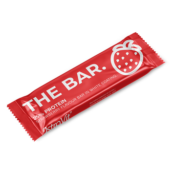 Протеїновий батончик OstroVit The Bar. 25% protein 60 г strawberry in white coating