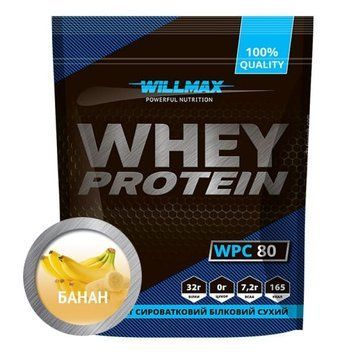 Сывороточный протеин концентрат Willmax Whey Protein 80 40 грамм Банан