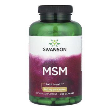 Метилсульфонилметан МСМ Swanson MSM 500mg 250 капсулы