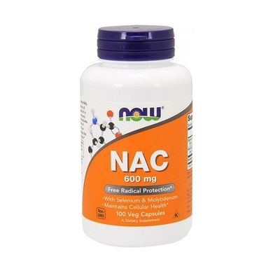 N-ацетилцистеин Now Foods NAC 600 mg 100 капс
