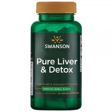 Для підтримки і детоксикації печінки Swanson Pure Liver & Detox 60 капсул
