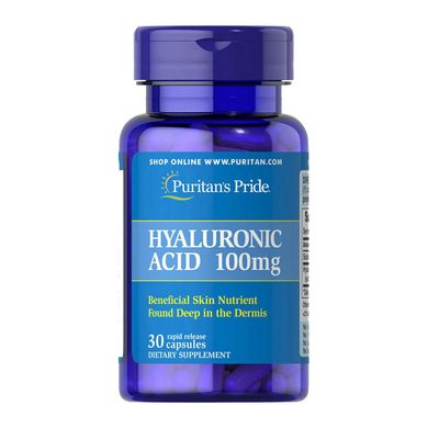 Гиалуроновая кислота Puritan's Pride Hyaluronic Acid 100 mg 30 капсул