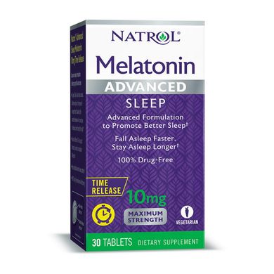Мелатонін Natrol Melatonin 10 mg Advanced Time Release 30 таблеток