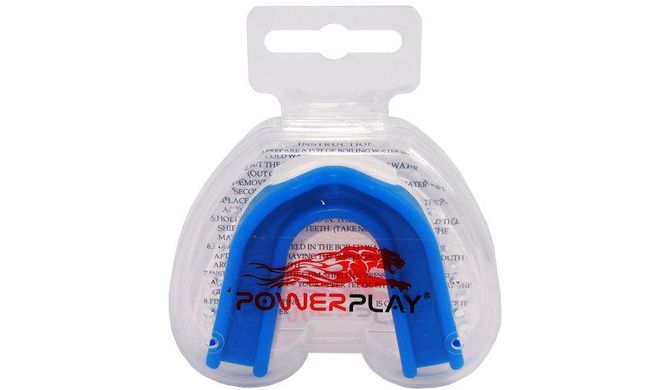 Капа боксерская PowerPlay 3303 SR сине-белая