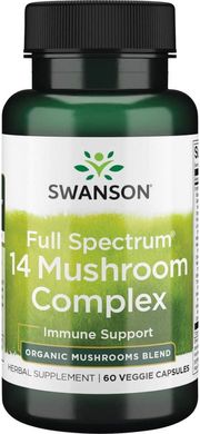 Грибний комплекс Swanson 14 Mushroom Complex 60 капсул