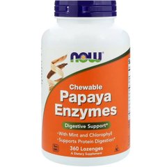 Пищеварительные Ферменты Папаи, Papaya Enzymes, NOW, 360 леденцов