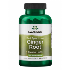Корень имбиря Swanson Ginger Root 540 mg 100 капсул