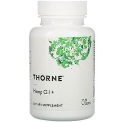 Конопляное масло, Thorne Research, 30 Гелевых капсул