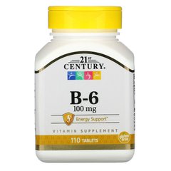 Вітамін Б 6 21st Century B-6 100 mg 110 таблеток