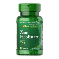 Цинк пиколинат Puritan's Pride Zinc Picolinate 25 mg (100 таб) пуританс прайд