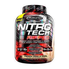 Сироватковий протеїн ізолят MuscleTech Nitro Tech Ripped 1810 г нітро chocolate fudge brownie