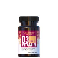 Вітамін D3 Golden Pharm Vitamin D3 5000 IU 90 капсул