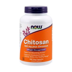 Хітозан Now Foods Chitosan 500 mg plus Chromium 240 капсул