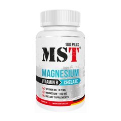 Магній хелат MST Magnesium Chelate Vitamin B 100 таблеток
