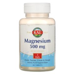 Магній KAL Magnesium 500 mg 60 таблеток