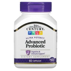 Пробіотики 21st Century Ultra Potency Advanced Probiotic 60 капсул