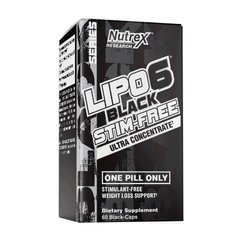 Жиросжигатель Nutrex Lipo 6 Black Stim-Free Ultra Concentrate (60 black-caps) нутрекс липо 6