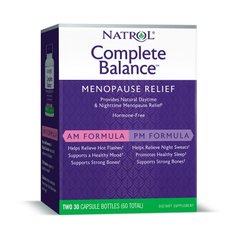 Витамины при менопаузе Natrol Complete Balance Menopause Relief AM / PM 2 х 30 капсул