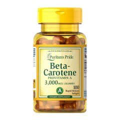 Бета-каротин Puritan's Pride Beta-Carotene 3,000 mcg (100 капс) пуританс прайд