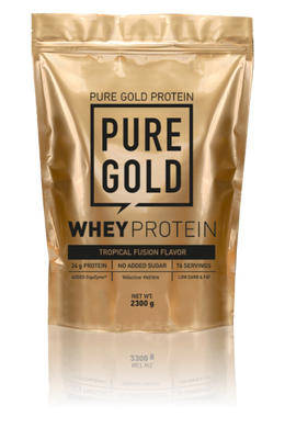 Сироватковий протеїн концентрат Pure Gold Protein Whey Protein 2300 грам Тропічний фьюжн